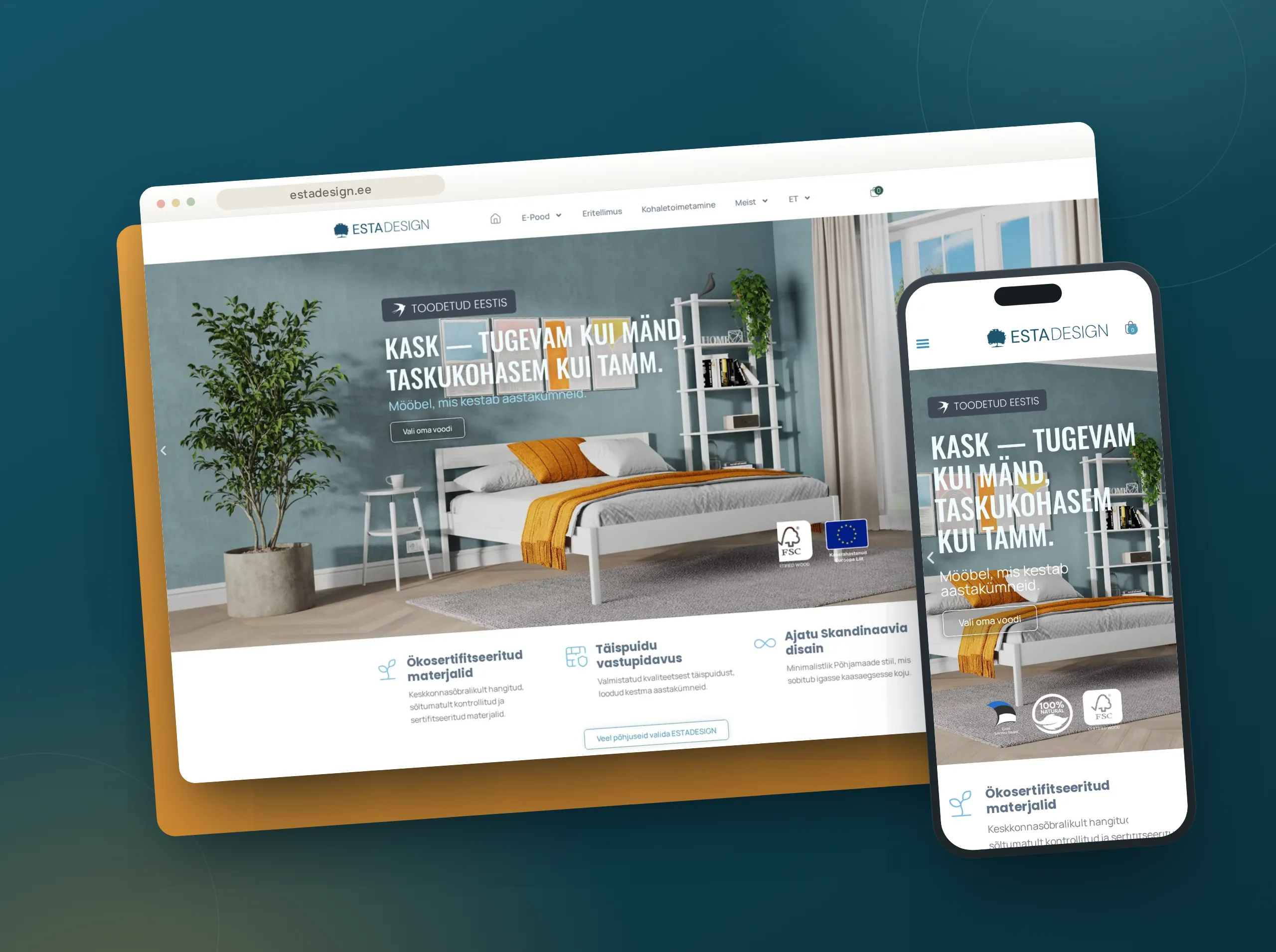 Estadesign — Täispuidust mööbli e-pood