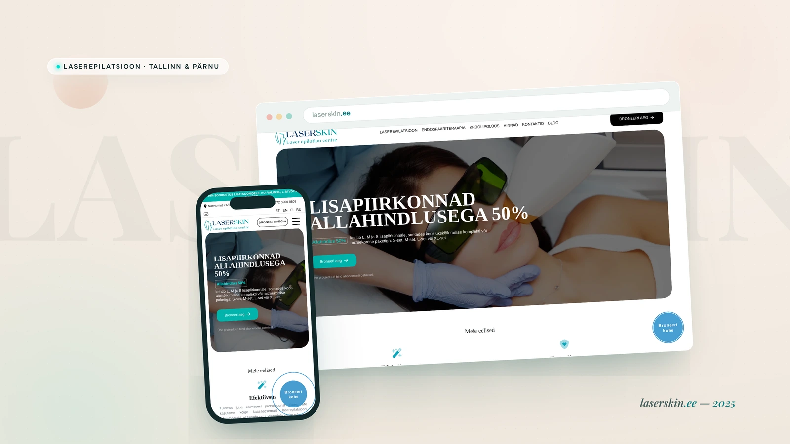 LaserSkin — Ilukeskuse koduleht broneerimisega