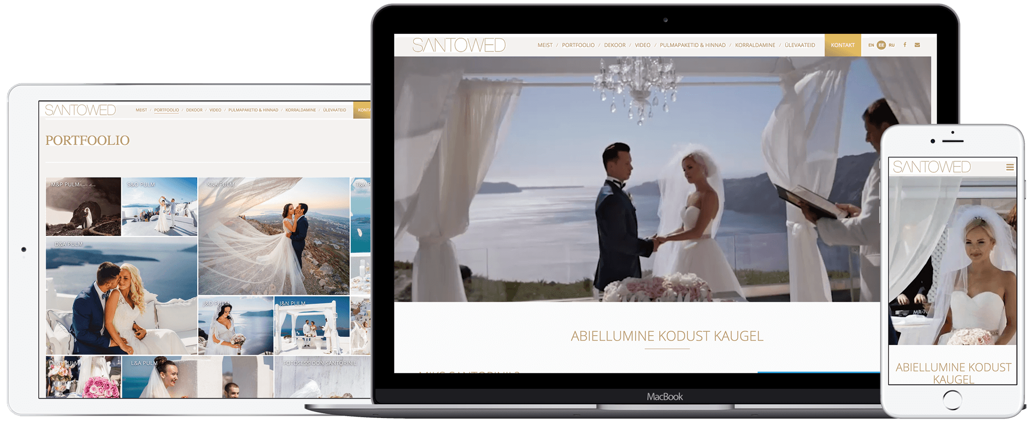 Santowed pulmaagentuuri kodulehe kujundus — iweb.ee portfoolio