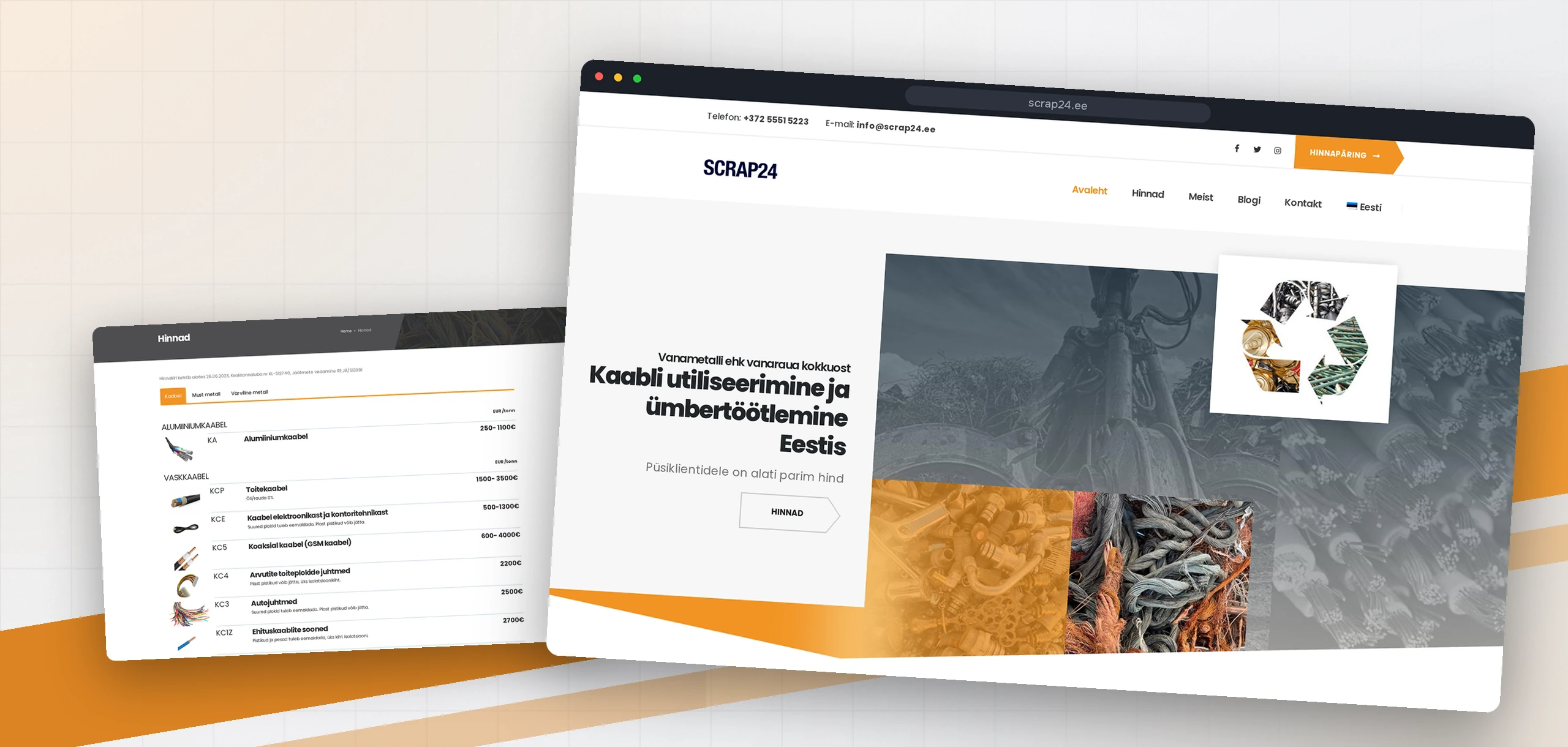 Scrap24 — Сайт пункта приёма металлолома и переработки кабеля