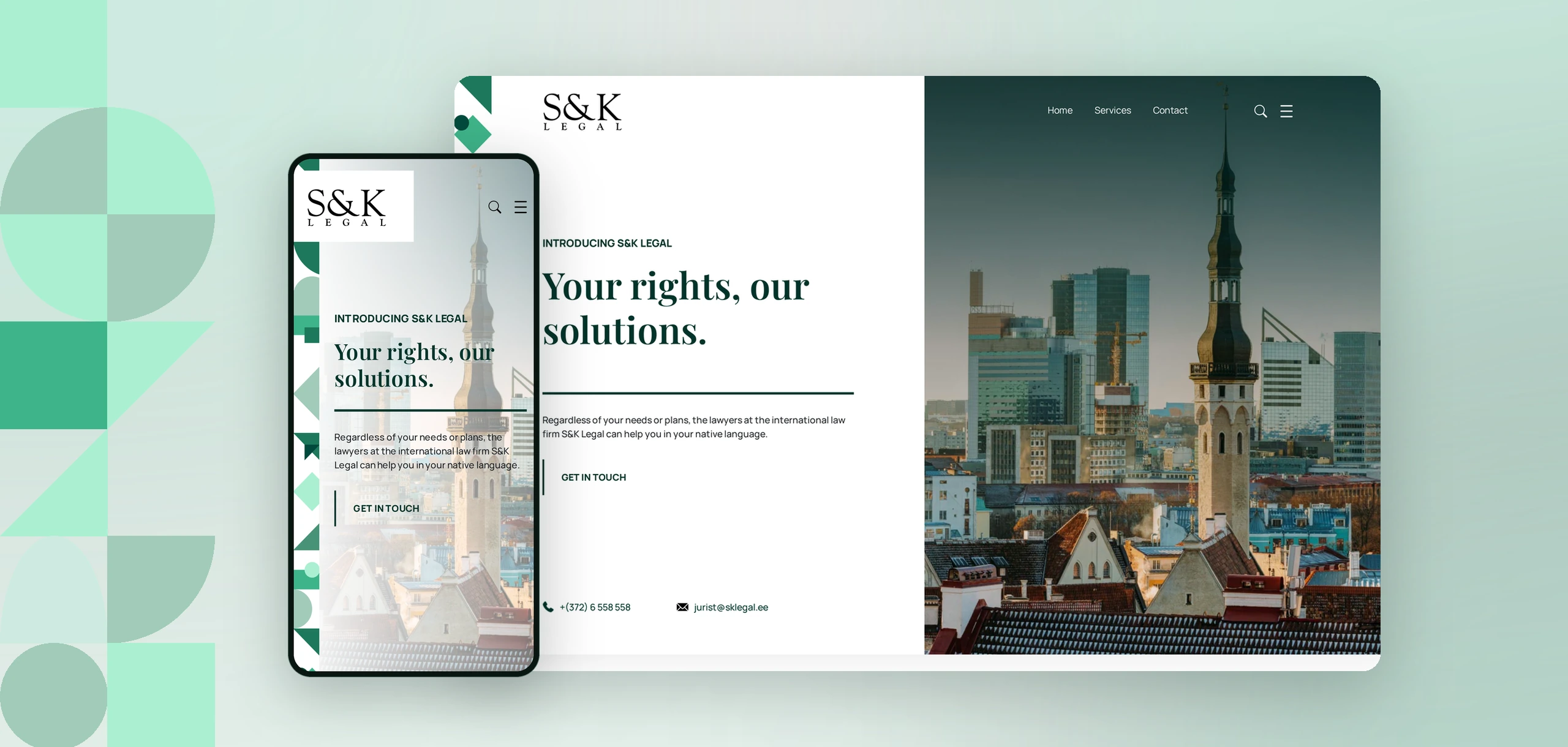 S&K Legal — Corporate website for a law firm