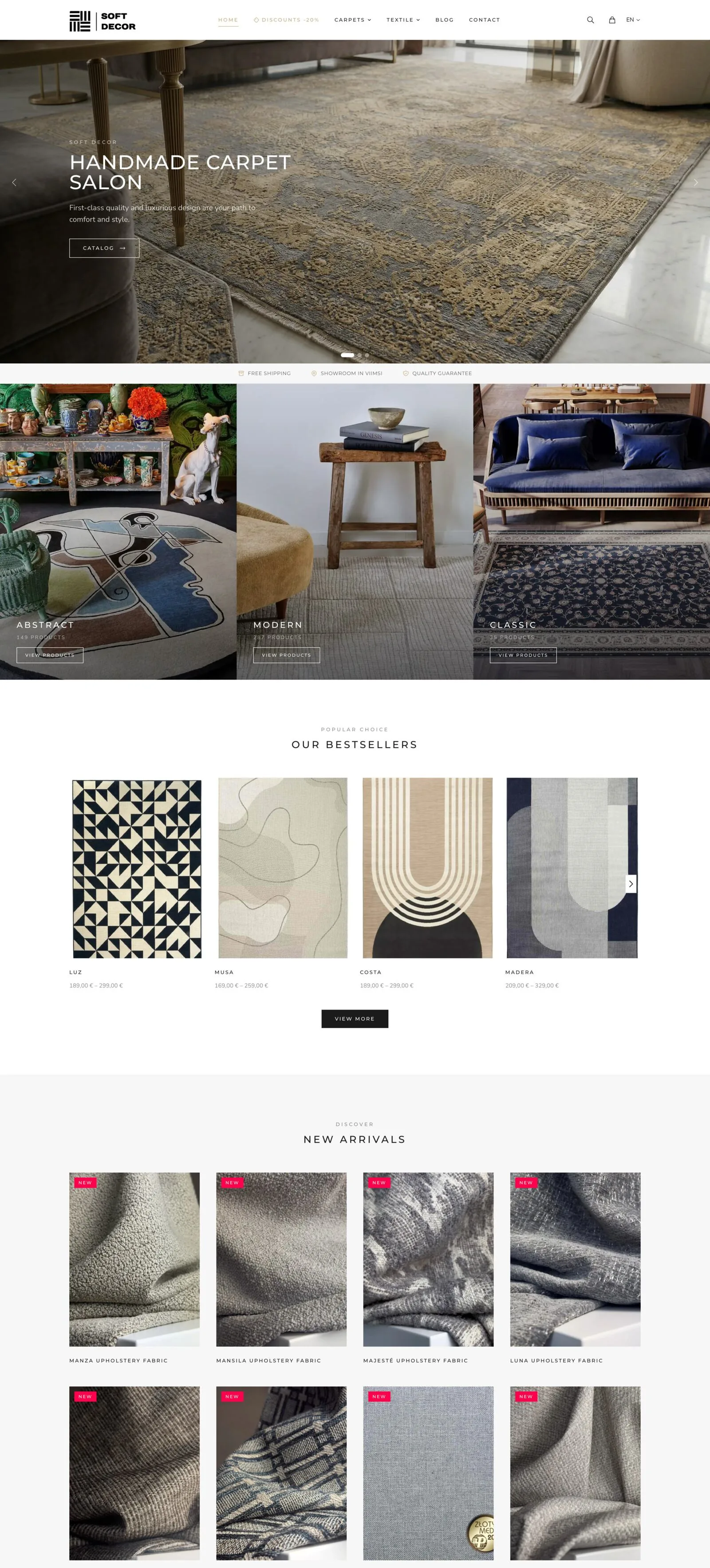 SoftDecor.ee — käsitöövaipade e-poe loomine