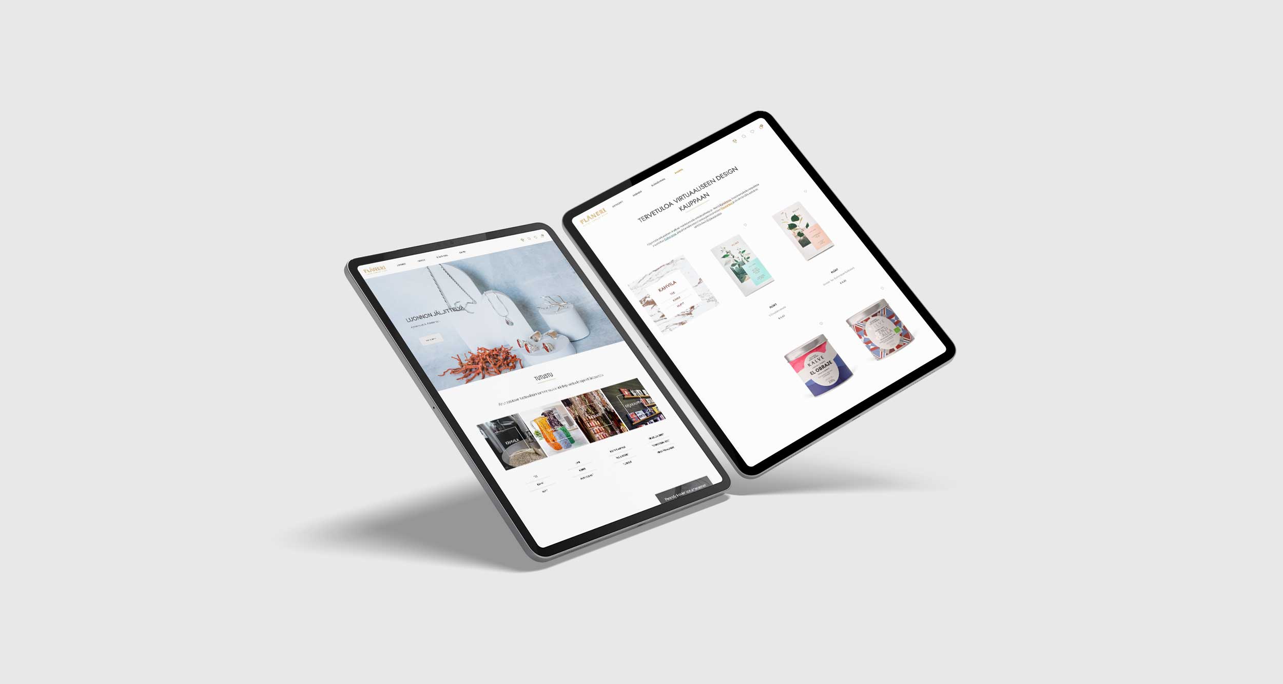 Flâneri veebisaidi liides, loodud iWebi poolt