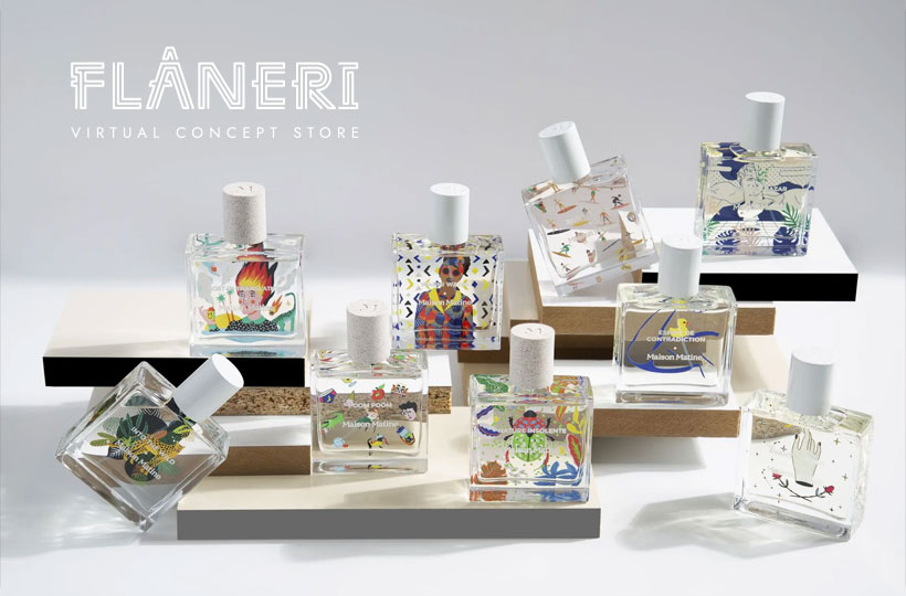 Flâneri veebisaidi tootevaliku ekraan, loodud iWebi poolt