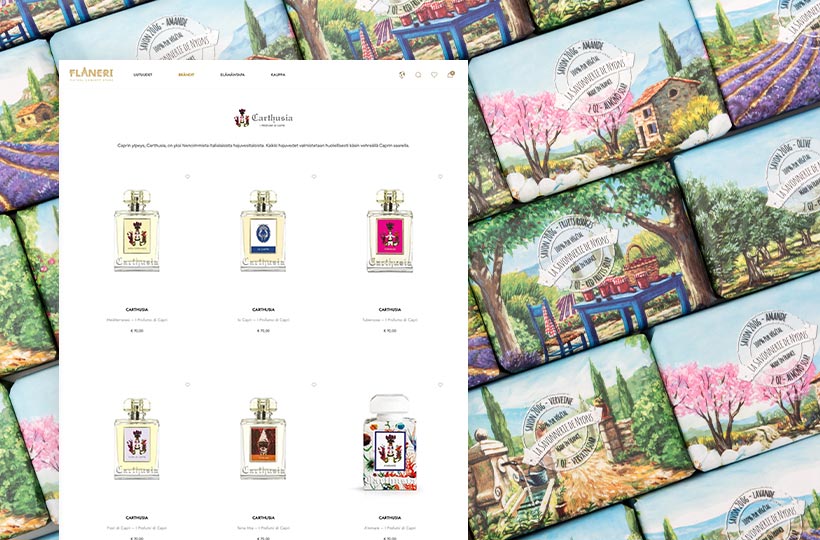 Flâneri veebisaidi kontaktleht, loodud iWebi poolt